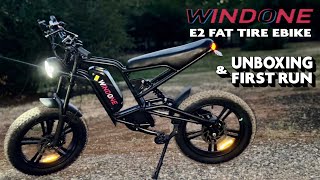 Windone E2 Fat Tire eBike Unboxing amp First Run🚴🏽‍♂️🏆 [upl. by Aeet]