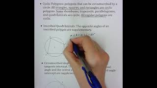 Math 2  Module 73 Angles and Circles [upl. by Storz]