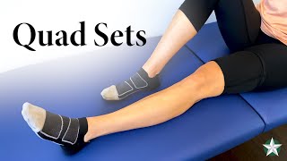 Quad Set Exercise Demonstration  Physical Therapy Exercises [upl. by Felipe]