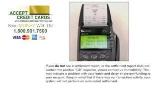 Batching Verifone Vx510LE terminal How to settle a credit card machine batch [upl. by Nyrual]