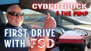 First FSD drive with my CYBERTRUCK [upl. by Aysan]