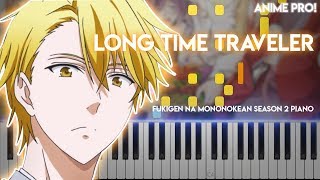 Long Time Traveler  Fukigen na Mononokean Tsuzuki OPseason 2 synthesia piano tutorial [upl. by Jemena]