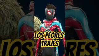 Los peores trajes de Miles En Spiderman 2 curiosidades spiderman milesmorales spiderman2 [upl. by Lamson866]