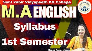 MA English Syllabus 1 Semester 202425 By Renoo Pandey [upl. by Mame289]