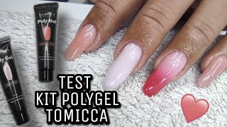 TEST KIT POLYGEL TOMICCA ❤️  AINAMAKEUPYTB amp NAILS [upl. by Burlie]