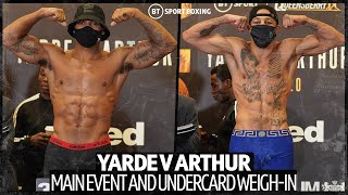 Anthony Yarde v Lyndon Arthur official weighin results [upl. by Hafirahs214]