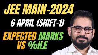 📌 6 April Shift 1 ❗ Paper Analysis Shocking 📣 Expected Marks Vs ile I Cut Off jeemain  2024 [upl. by Alys]