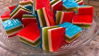 How To Make Ultimate Fruity Jello Jiggler Cubes [upl. by Ayel657]