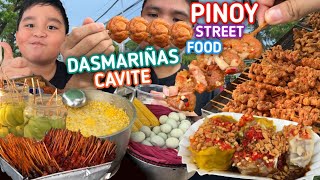 PINOY STREET FOOD sa DasmariÃ±as Cavite  Proben KWEK KWEK ISAW Chicken SKIN MANGGA Siomai [upl. by Haff336]