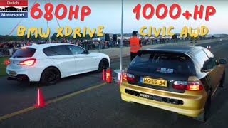 680Hp M140i Xdrive vs 1000Hp AWD Civic [upl. by Divadnoj724]