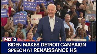 Full speech from Biden during Detroit campaign stop [upl. by Suiravad]