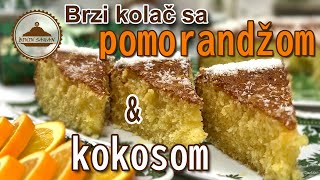 Brzi kolač sa kokosom i pomorandžom  Binin Sahan [upl. by Aihsoj]