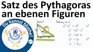 Satz des Pythagoras an ebenen Figuren [upl. by Annoyik725]