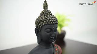 Polyresin Buddha Bust Idol in Black And Red Colour [upl. by Dranyar866]