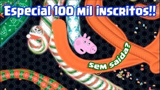 George Pig Play  joga slitherio o jogo da cobrinha EP08  Especial de 100 mil inscritos [upl. by Ahsasal]