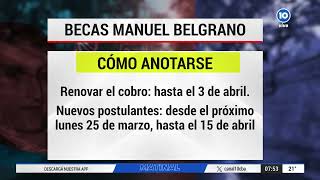 BECAS MANUEL BELGRANO cómo cobrar 81685 por mes [upl. by Licha]