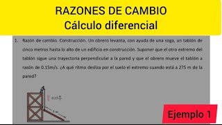 Razón de cambio APLICACIONES DE LA DERIVADAS EJEMPLO 1 [upl. by Leahcimaj15]