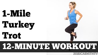 1Mile Turkey Trot  Fast Paced Walking Workout Full Length Low Impact Home Exercise Video [upl. by Slinkman109]