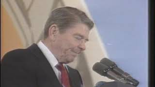 Reagan was giving a speech in West Berlin when a balloon popped very loudly [upl. by Shig]