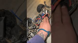 Swollen battery  But  New to me traxxas stampede awd brushless wheeliebar ok [upl. by Mildrid]