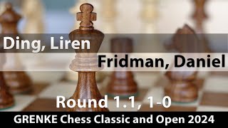 Ding Liren 2818  Fridman Daniel 2569 Classic Matches 2024 Rd 11 10 [upl. by Apicella822]