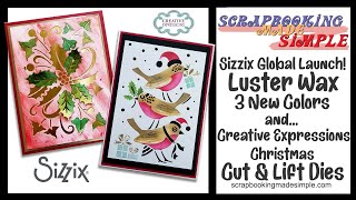 509 PaperCuts Cut amp Lift Dies by Creative Expressions Inked with 3 New Colors of Sizzix Luster Wax [upl. by Vaclava]