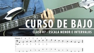 6 Curso Completo de Bajo Para Principiantes  Escala menor y sus intervalos [upl. by Clance687]