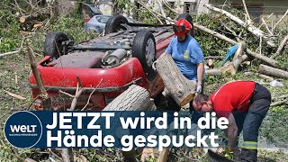 NACH TORNADO Massive Zerstörungen  Tschechen krempeln die Ärmel hoch [upl. by Breech]