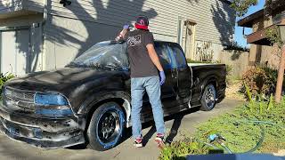 Rustoleum Turbo Spray Paint Gloss Black on a Chevy S10 Xtreme [upl. by Mann871]