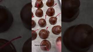 How to make Cherry Cordials  Day in the life of a Chocolate Shop shorts [upl. by Dewees665]