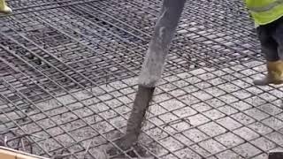 How to do Concreting and Vibrating for a Slab [upl. by Hillier]