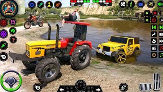 Heavy Farming Transporter Driving 3D  Cargo Tractor Trolleg offroad Sinmulator Android Gampay [upl. by Petit]