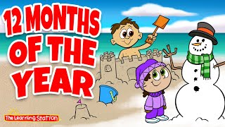 12 Months of the Year ♫ Learn Months Song ♫ with Don Monopoli ♫ Kids Songs by The Learning Station [upl. by Terces]