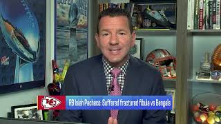 Rapoport Isiah Pacheco suffered fractured fibula in Week 2  GMFB [upl. by Rebe]