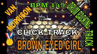 Brown Eyed Girl by Van Morrison Drum Backing Track BPM 149 [upl. by Vernice]