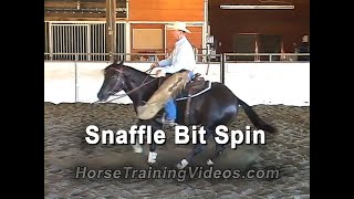 How To Spin A Horse With A Snaffle Bit  Horse Training Reining Cutting Reined Cow Horse [upl. by Swihart]