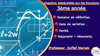 Généralités sur les fonctions 1 3éme année sécondaire [upl. by Miles818]