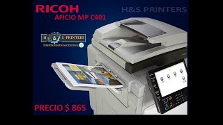 IMPRESORA  COPIADORA RICOH MP C401 ECUADOR [upl. by Ragouzis951]