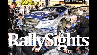 WRC Rallye Deutschland 2017 Mads Ostberg Visiting MSport Ford Service Park Walk Around [upl. by Atinus]