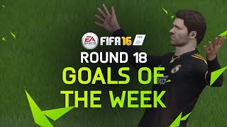 FIFA 16  Best Goals of the Week  Round 18 [upl. by Karin]