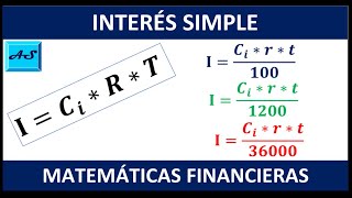 INTERES SIMPLE CON EJEMPLOS RESUELTOS [upl. by Nittirb864]