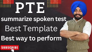 PTE listening summary summarize spoken text Template best way to perform in 2024  Gurwinder sir [upl. by Ongineb]