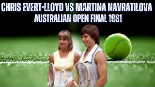 CHRIS EVERTLLOYD VS MARTINA NAVRATILOVA  1981 WOMENS AUSTRALIAN OPEN FINAL [upl. by Adnael]