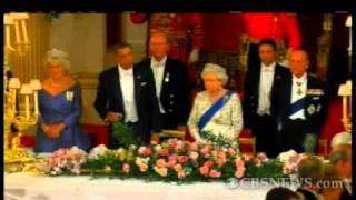 Obama FumblesToast to Queen [upl. by Lamej]