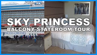 Sky Princess Balcony Stateroom Tour [upl. by Retsevlys]