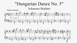 quotJohannes Brahms  Hungarian Dance No5quot  Piano sheet music by Tatiana Hyusein [upl. by Nunes]