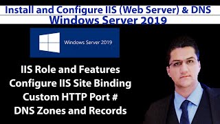 How to Configure IIS and DNS Role for Web Server HTTP  Windows Server 2019 [upl. by Irehj]