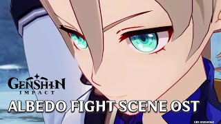 Cryo Albedo Fight Cutscene  Shadow Amidst Sandstorm Genshin Impact EXTENDED THEME COVER [upl. by Neisa]