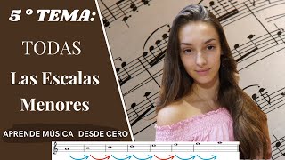 T5 ESCALAS MENORES Natural Armónica y Melódica  APRENDE MÚSICA DESDE CERO [upl. by Iahc]