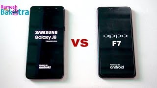 Samsung Galaxy J8 vs Oppo F7 SpeedTest and Camera Comparison [upl. by Acile]